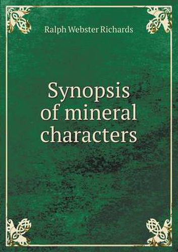 Cover image for Synopsis of mineral characters