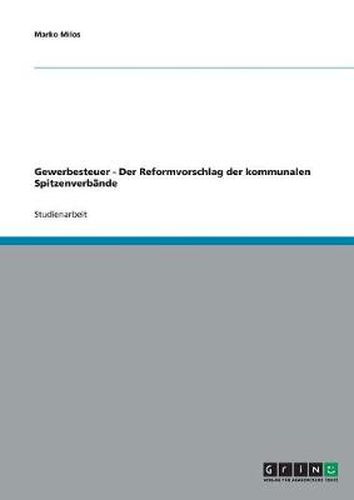 Cover image for Gewerbesteuer - Der Reformvorschlag der kommunalen Spitzenverbande