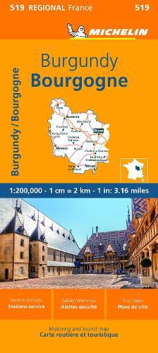 Cover image for Michelin Regional Maps: France: Burgundy Map 519