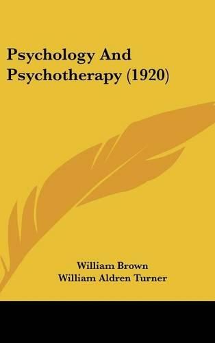 Cover image for Psychology and Psychotherapy (1920)