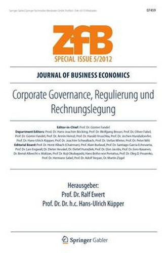 Cover image for Corporate Governance, Regulierung und Rechnungslegung