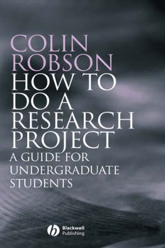 Cover image for How to do a Research Project: A Guide for Undergraduate Students