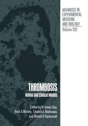 Cover image for Thrombosis: Animal and Clinical Models