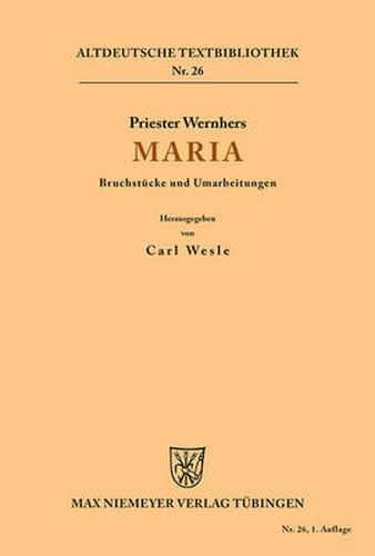 Cover image for Maria: Bruchstucke Und Umarbeitungen