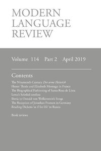 Cover image for Modern Language Review (114: 2) April 2019