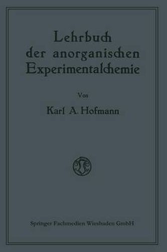 Cover image for Lehrbuch Der Anorganischen Experimentalchemie