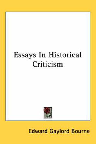 Cover image for Essays in Historical Criticism