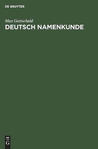 Cover image for Deutsch Namenkunde