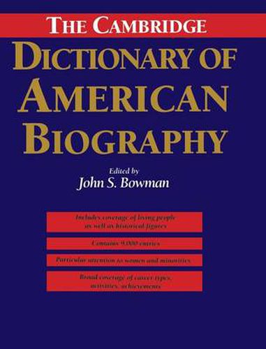 Cover image for The Cambridge Dictionary of American Biography