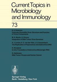 Cover image for Current Topics in Microbiology and Immunology / Ergebnisse der Mikrobiologie und Immunitatsforschung: Volume 73