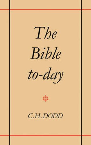 Cover image for The Bible To-day