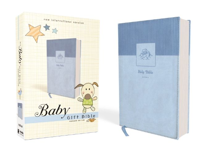 Cover image for NIV, Baby Gift Bible, Holy Bible, Leathersoft, Blue, Red Letter, Comfort Print: Keepsake Edition