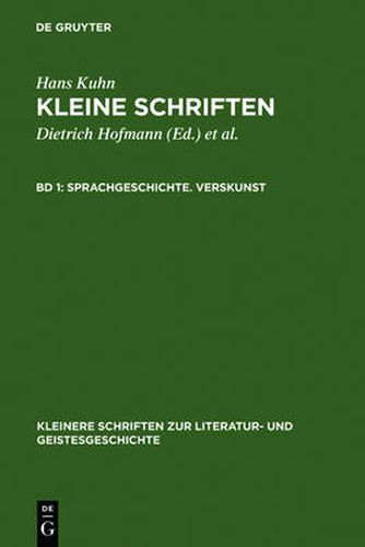 Cover image for Sprachgeschichte. Verskunst