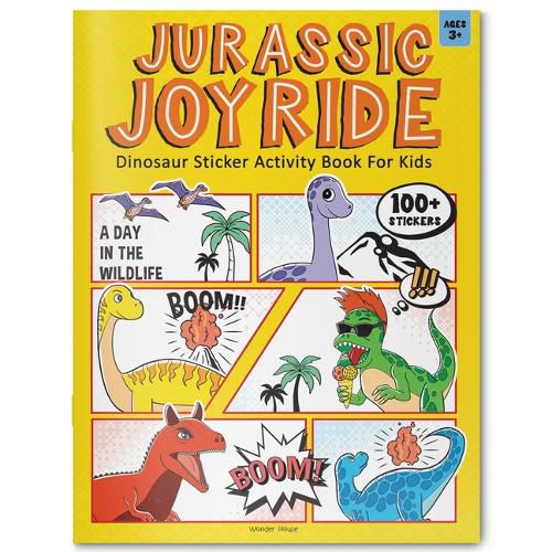 Cover image for Jurassic Joyride Dinosaur Sticker Activity Book for Kids