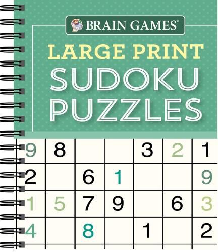 Cover image for Brain Games - Large Print Sudoku Puzzles (Green)