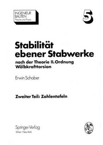 Cover image for Stabilitat Ebener Stabwerke: Nach Der Theorie II. Ordnung Woelbkrafttorsion