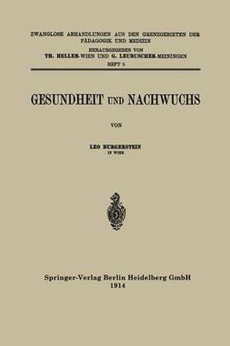 Cover image for Gesundheit Und Nachwuchs