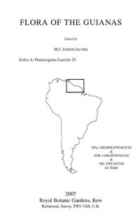 Cover image for Flora of the Guianas. Series A: Phanerogams Fascicle 25: Phanerogams Fascicle 25