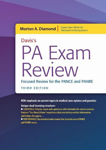 Cover image for Davis's PA Exam Review: Focused Review for the PANCE and PANRE