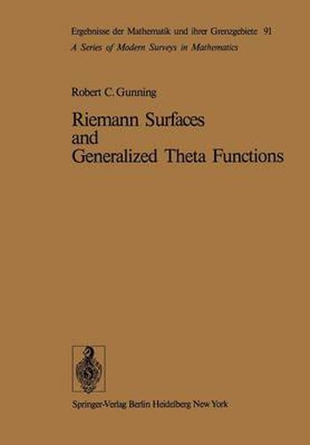 Cover image for Riemann Surfaces and Generalized Theta Functions