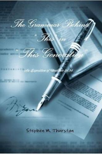 Cover image for The Grammar Behind "This" In "This Generation"
