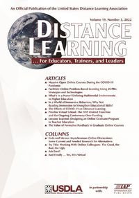 Cover image for Distance Learning Volume 19 Number 3 2022