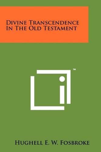 Cover image for Divine Transcendence in the Old Testament