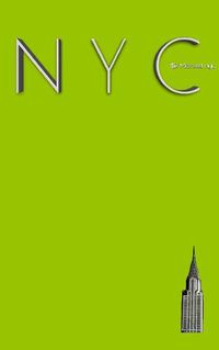 Cover image for NYC Chrysler building chartruce grid style page notepad Michael Limited edition