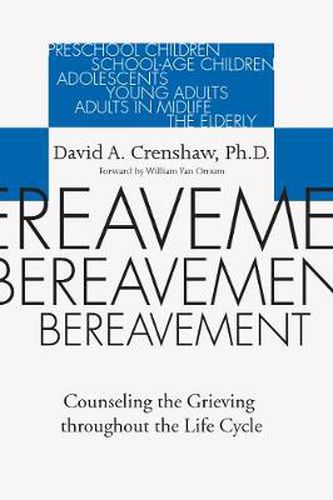 Cover image for Bereavement: Counseling the Grieving Throughout the Life Cycle