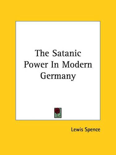 Cover image for The Satanic Power in Modern Germany