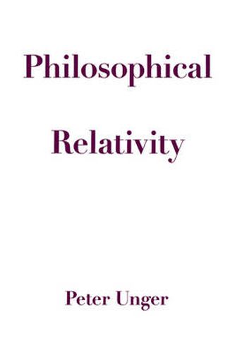 Cover image for Philosophical Relativity