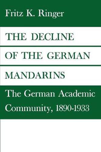 Cover image for The Decline of the German Mandarins