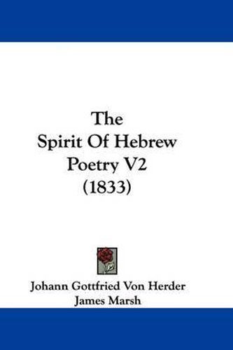 The Spirit of Hebrew Poetry V2 (1833)