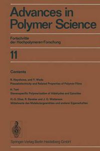 Cover image for Advances in Polymer Science: Fortschritte der Hochpolymeren-Forschung