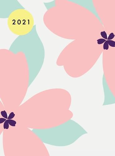 Cover image for 2021 Planner Weekly and Monthly Hardcover: 12 Month Planner 2021 Hard Cover 8.5 x11 January - December 2021 Double Page per Week Flowers