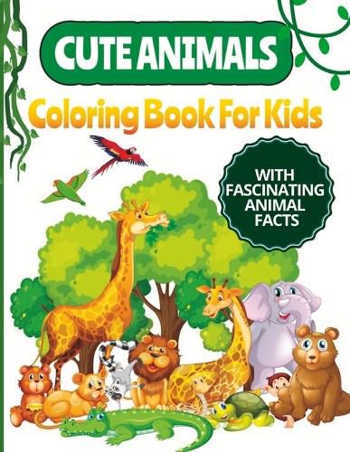 Cover image for Cute Animals Coloring Book for Kids