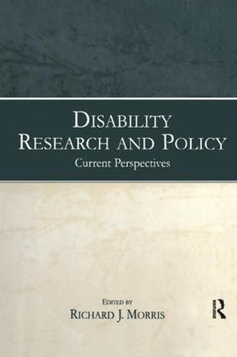 Cover image for Disability Research and Policy: Current Perspectives