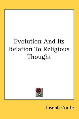 Cover image for Evolution And Its Relation To Religious Thought