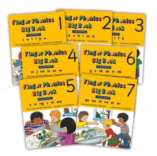 Cover image for Finger Phonics Big Books 1-7: in Print Letters (American English edition)