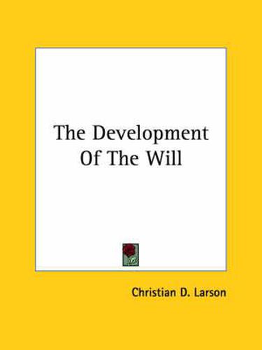 The Development of the Will