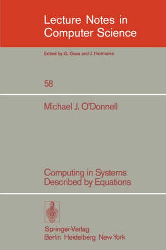 Cover image for Computing in Systems Described by Equations