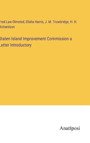 Cover image for Staten Island Improvement Commission a Letter Introductory