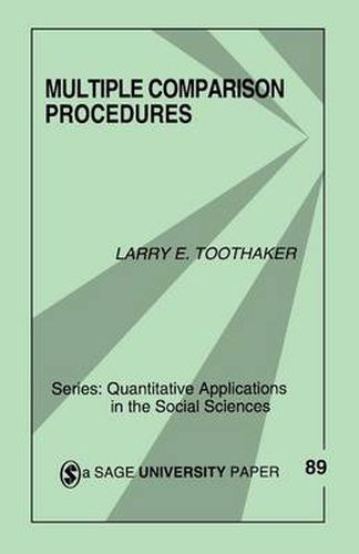 Cover image for Multiple Comparison Procedures