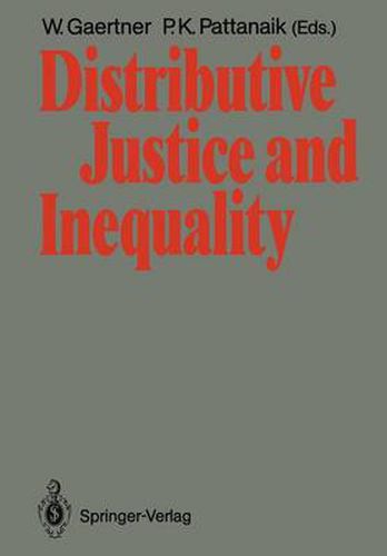 Cover image for Distributive Justice and Inequality: A Selection of Papers Given at a Conference, Berlin, May 1986