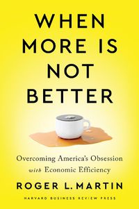 Cover image for When More Is Not Better: Overcoming America's Obsession with Economic Efficiency