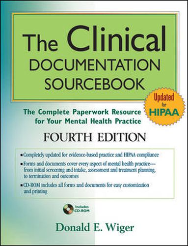 Cover image for The Clinical Documentation Sourcebook: The Complete Paperwork Resource for Your Mental Health Practice