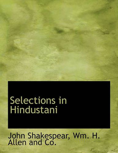 Cover image for Selections in Hindustani