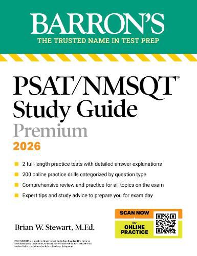 Cover image for PSAT/NMSQT Premium Study Guide, 2026: 2 Practice Tests + Comprehensive Review+ 200 Online Drills
