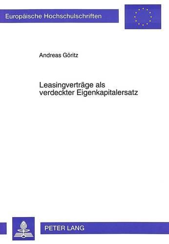 Cover image for Leasingvertraege ALS Verdeckter Eigenkapitalersatz