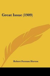 Cover image for Great Issue (1909)